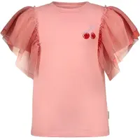 B.NOSY T-shirt roze Meisjes Stretchkatoen Ronde hals Printopdruk - maat 158/164