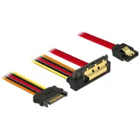 DeLOCK SATA haaks naar SATA data- en voedingskabel - SATA600 - 6 Gbit/s - 0,30 meter