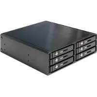 DeLOCK Premium 6x 2,5'' HDD/SSD naar 5,25'' slot mobile rack / zwart