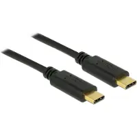 DeLOCK Premium USB-C naar USB-C kabel met E-Marker chip - USB2.0 - tot 20V/5A / zwart - 0,50 meter