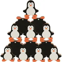 Goki Stapeltoren - Pinguins - 18 Delen - Hout - 2 Jaar