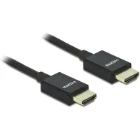 DeLOCK Coaxial High Speed HDMI Cable 48 Gbps 8K 60 Hz black 1 m