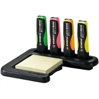 Stabilo Green Boss markeerstift 4 stuk(s) Beitelvormige punt Groen, Oranje, Roze, Geel