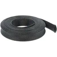 DeLOCK Polyester kabelsleeve | rekbaar | 25mm | zwart | 5 meter