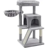 Feandrea Kraboom van 96 cm met knus holletje, klimtoren voor katten, krabplank