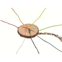 Goki 58484 Breinaald Diameter 7 cm Hout 7 Draden Meerkleurig