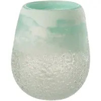 J-Line Windlicht scavo glas aqua small