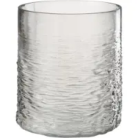 J-Line Windlicht zee glas grijs small