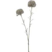J-Line Tak marigold 2 bloemen+glitters plastiek licht groen