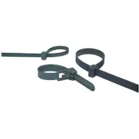 HELU 97634-100 W 200x7,6 Kabelbinder 200 mm 7.6 mm Zwart Hersluitbaar 100 stuk(s)