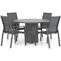 Lifestyle Garden Furniture Lifestyle Ultimate/Graniet 120 cm rond dining tuinset 5-delig