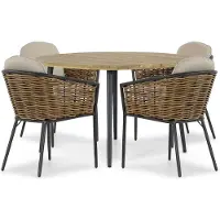 Lifestyle Garden Furniture Lifestyle Nice/Montana 130 cm dining tuinset 5-delig
