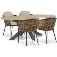 Lifestyle Garden Furniture Lifestyle Nice/Brookline 200 cm dining tuinset 5-delig