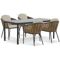 Lifestyle Garden Furniture Lifestyle Nice/Como 180 cm dining tuinset 5-delig