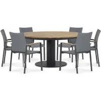Lifestyle Garden Furniture Lifestyle Brandon/Salerno 160 cm dining tuinset 7-delig