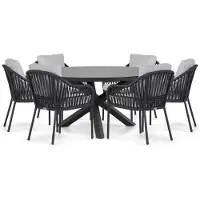 Coco Puerto/Livorno 150 cm dining tuinset 7-delig