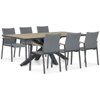 Lifestyle Garden Furniture Lifestyle Brandon/Palermo 215 cm dining tuinset 7-delig