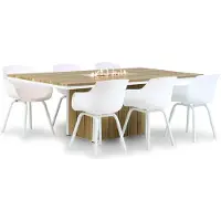 Lifestyle Garden Furniture Lifestyle Salina/Seaside 220 cm dining tuinset 7-delig