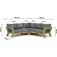 Santika Furniture Santika Cantik hoek loungeset 3-delig