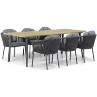 Santika Furniture Santika Novita/Montana 240 cm dining tuinset 7-delig