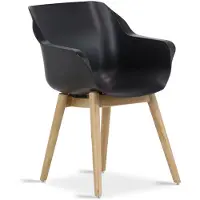 Hartman Tuinstoel Hartman Sophie Armchair Teak Carbon Black Natural (set van 2)