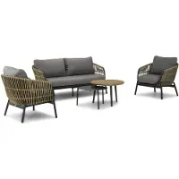 Coco Nathan/Pacific 60 cm stoel-bank loungeset 4-delig