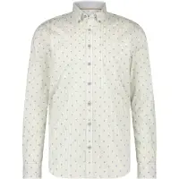 State of Art overhemd creme en blauw print