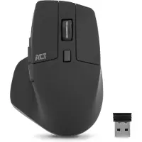 ACT Draadloze multi-connect muis Bluetooth of USB-A ontvanger, 2400 DPI met stille klik, gemaakt van gerecyclede materialen AC5146