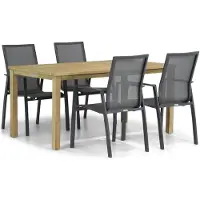 Garden Collections Lifestyle Ultimate/Weston 160 cm dining tuinset 5-delig
