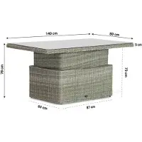 Garden Collections Hamilton loungetafel verstelbaar natural
