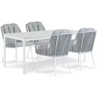 Santika Furniture Santika Tendenza/Como 180 cm dining tuinset 5-delig