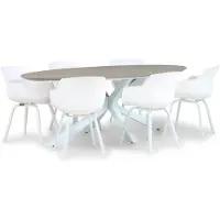 Lifestyle Garden Furniture Lifestyle Salina/Panama 220 cm dining tuinset 7-delig