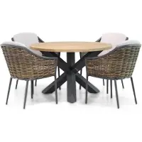 Coco Olivine/Rockville 120 cm dining tuinset 5-delig