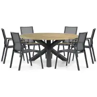 Lifestyle Garden Furniture Lifestyle Fiora/Rockville 160 cm dining tuinset 7-delig