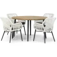 Lifestyle Garden Furniture Lifestyle Advance/Montana 130 cm rond dining tuinset 5-delig