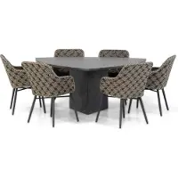Lifestyle Garden Furniture Lifestyle Crossway/Graniet 170 cm triangel dining tuinset 7-delig