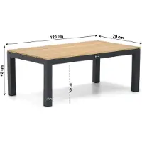 Santika Furniture Santika Shadow lounge tafel 120x70 cm