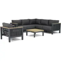 Santika Furniture Santika Shadow/Riviera 75 cm hoek loungeset 5-delig