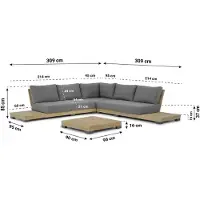Lifestyle Garden Furniture Lifestyle Hilton hoek loungeset 4-delig