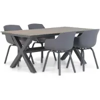 Lifestyle Garden Furniture Lifestyle Salina/Forest 180 cm dining tuinset 5-delig