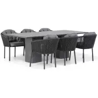 Santika Furniture Santika Novita/Graniet 220 cm dining tuinset 7-delig