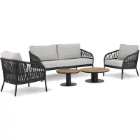 Coco Puerto/Salerno 45/60 cm stoel-bank loungeset 5-delig