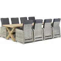 Garden Collections Bello/Oregon 300 cm dining tuinset 9-delig verstelbaar