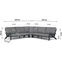 Santika Furniture Santika Cinta hoek loungeset 3-delig