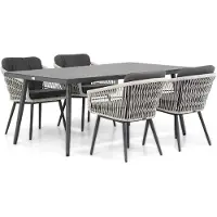 Lifestyle Garden Furniture Lifestyle Western/Sophia 180 cm dining tuinset 5-delig