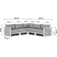Santika Furniture Santika Jaya hoek loungeset 5-delig
