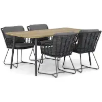 4 Seasons Outdoor Fabrice/Montana 180 cm dining tuinset 5-delig