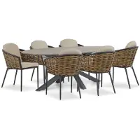 Lifestyle Garden Furniture Lifestyle Nice/Matara 220 cm dining tuinset 7-delig