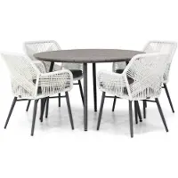 Lifestyle Garden Furniture Lifestyle Advance/Matale 125 cm rond dining tuinset 5-delig