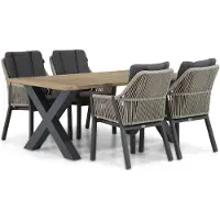 Lifestyle Garden Furniture Lifestyle Verona/Cardiff 180 cm dining tuinset 5-delig